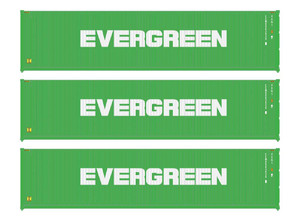 Walthers SceneMaster ~ HO Scale ~ 40' Fully Corrugated Container ~ 3-Pack ~ Evergreen ~ 949-18250