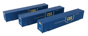 Walthers SceneMaster ~ HO Scale ~ 53' Singamas Containers ~ 3 Pack ~ CSX ~ 949-18501