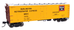 Walthers Mainline ~ HO Scale ~ 40' Steel Reefer with Dreadnaught Ends ~ Burlington Refrigerator Express #74225 ~ 910-41405