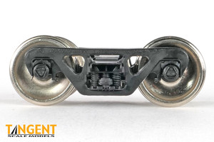 Tangent ~ HO Scale ~ 100-Ton Barber S-2 Roller Bearing Trucks w/ Timken Caps ~ Nickel Plated 36” Wheels ~ 2053