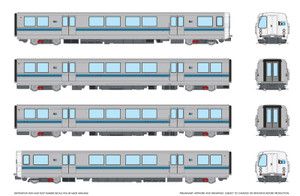 Rapido ~ HO Scale ~ C-B-B-C Train ~ Bay Area Rapid Transit ~ DC/DCC/Sound ~ 204506