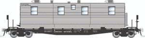 Rapido ~ HO Scale ~ F30A 50' Flat Car w/Camp Van ~ Canadian National MOW #43877 ~ 138112-43877