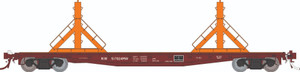 Rapido ~ HO Scale ~ F30D 50' Rail Flat Car ~ 6-Pack ~ Norfolk & Western MOW ~ 138406