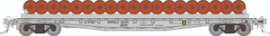 Rapido ~ HO Scale ~ F30D 50' Wheel Flat Car ~ 3-Pack ~ Atchison, Topeka & Santa Fe ~ 138501