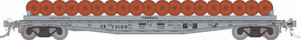 Rapido ~ HO Scale ~ F30D 50' Wheel Flat Car ~ 3-Pack ~ Conrail MOW ~ 138504