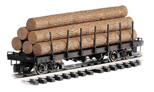 Bachmann ~ G Scale ~ Flat Car with Logs ~ 98470