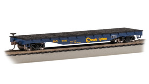 Bachmann ~ HO Scale ~ 52' Flat Car ~ Chessie System #9106 ~ 17308
