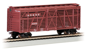 Bachmann ~ HO Scale ~ 40' Stock Car ~ Santa Fe ~ 18502