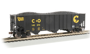Bachmann ~ HO Scale ~ Bethlehem Steel 100 Ton 3 Bay Hopper ~ Chessie System #142374 ~ 18729