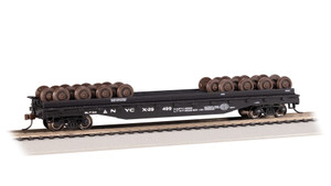 Bachmann ~ HO Scale ~ 52' Wheel Flatcar with Wheel Load ~ New York Central #X-29499 ~ 18936