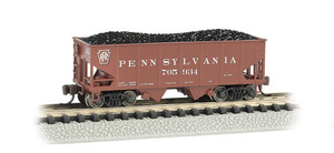 Bachmann ~ N Scale ~ USRA 55 Ton 2-Bay Hopper ~ Pennsylvania Railroad #705934 ~ 19558