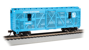 Bachmann ~ HO Scale ~ 40' Animated Stock Car ~ Great Northern #56385 with Cattle ~ 19714