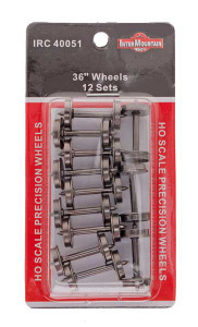 Intermountain ~ HO Scale ~ 36" All Brass Insulated Wheel Sets pkg(12) ~ 40051