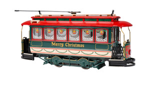 Bachmann ~ On30 Scale ~ Closed Streetcar ~ Merry Christmas ~ 25129
