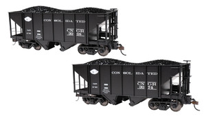 Bachmann ~ On30 Scale ~ 2-Bay Steel Hopper ~ Consolidated Narrow Gauge RR #3008 & #3074 ~ 27903