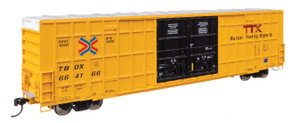 WalthersMainline ~ HO Scale ~ 60' High Cube Plate F Horizontal Post Boxcar ~ TTX TBOX #664166 ~ 910-3114