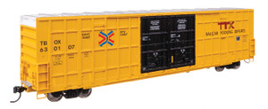 WalthersMainline ~ HO Scale ~ 60' High Cube Plate F Horizontal Post Boxcar ~ TTX TBOX #630107 ~ 910-3118