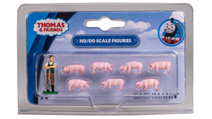 Bachmann ~ HO Scale ~ Thomas & Friends ~ Farmer Trotter and Pigs ~ 33305