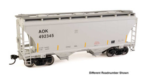 WalthersMainline ~ HO Scale ~ 39' Trinity 3281 2-Bay Covered Hopper ~ Arkansas-Oklahoma Railroad #492353 ~ 910-49302