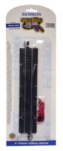 Bachmann ~ HO Scale ~ 9" Straight Terminal Rerailer with Wire ~ 44410