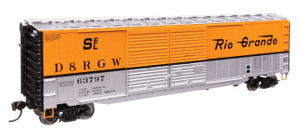 Walthers Mainline ~ HO Scale ~ 50' AAR Improved Double-Door Boxcar ~ Denver & Rio Grande Western #63797 ~ 910-46603