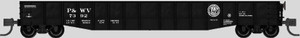 Bluford Shops ~ N Scale ~ 52'6" 15-Panel Mill Gondola ~ Medium Dented ~ Pittsburgh & West Virginia #P&WV 7307 ~ 52315