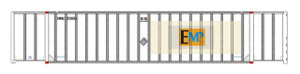 Intermountain ~ HO Scale ~ 53 Foot Container 2-Pack ~ EMP #240015, #240118 ~ 30625-06