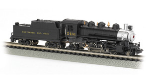 Bachmann ~ N Scale ~ Prairie 2-6-2 & Tender ~ Baltimore & Ohio #2451 ~ DC Version ~ 51560