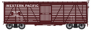 Intermountain ~ HO Scale ~ Harriman 40' Stock Car ~ Western Pacific #75508 ~ 39030-25