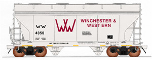 Intermountain ~ HO Scale ~ ACF 2-Bay Covered Hopper ~ Winchester & Western #4327 ~ 46554-01