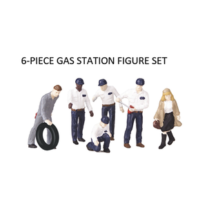Atlas ~ O Scale ~ Premier ~ Gas Station Figures ~ 6 Pieces ~ 3009999