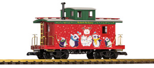 Piko ~ G Scale ~ North Pole Express Wood Caboose ~ 38978