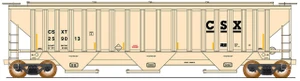 Intermountain ~ HO Scale ~ Trinity Rib-Side Hopper ~ CSX #259176 ~ 472301-06