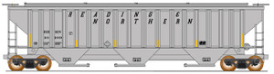 Intermountain ~ HO Scale ~ Trinity Rib-Side Hopper ~ Reading Blue Mountain & Northern #10109 ~ 472302-01