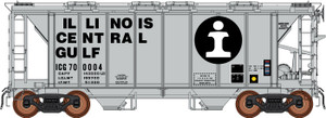Intermountain ~ HO Scale ~ 1958 Cu. Ft. Covered Hopper ~ Illinois Central Gulf #700004 ~ 48692-01