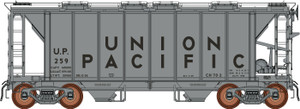 Intermountain ~ HO Scale ~ 1958 Cu. Ft. Covered Hopper ~ Union Pacific #107 ~ 48694-01