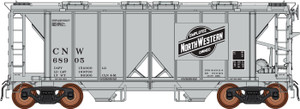 Intermountain ~ HO Scale ~ 1958 Cu. Ft. Covered Hopper ~ Chicago & North Western #68315 ~ 48696-01