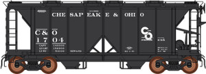 Intermountain ~ HO Scale ~ 1958 Cu. Ft. Covered Hopper ~ Chesapeake & Ohio #1704 ~ 48698-01