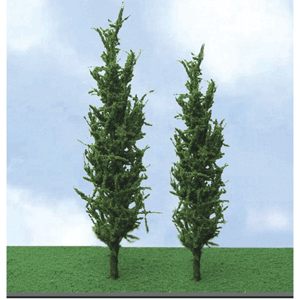 JTT Scenery Products ~ Poplar Trees ~ 2-3/4 - 3-1/2" 5.7 - 8.9cm Tall ~ 3 Pieces ~ 92218