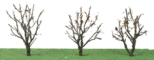 Scenery Products ~ Tree w/Dry Foliage ~ 2 - 2-1/4" 5.1 x 5.7cm Tall ~ 3 Pieces ~ 92221