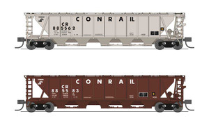 Broadway Limited ~ N Scale ~ H32 5-Bay Covered Hopper ~ Conrail ~ 2-pack ~ 7256