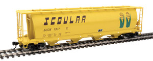 WalthersMainline ~ HO Scale ~ 59' Cylindrical Hopper ~ Scoular SCOX #1511 ~ 910-7860