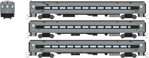Rapido ~ N Scale ~ Comet Car ~ Metro North Set #1 ~ Cab Car and 2 Coaches ~ 528064