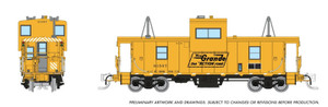 Rapido ~ N Scale ~ Angus Shops Wide Vision Caboose ~ Denver & Rio Grande #01507 ~ 510079