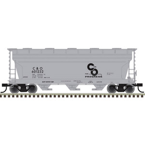 Atlas ~ N Scale ~ Trainman ~ ACF 3560 Covered Hopper ~ Chesapeake & Ohio C&O #601324 ~ 50007609