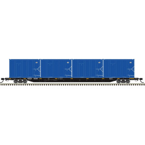 Atlas ~ N Scale ~ Trainman ~ 85' Trash Flatcar w/MSW Container ~ ECDC Logistics RSGX #30067 ~ 50007053