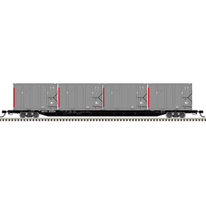 Atlas ~ N Scale ~ Trainman ~ 85' Trash Flatcar w/MSW Container ~ East Carbon AWXX #20504 ~ 50007058