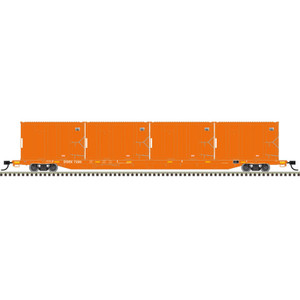 Atlas ~ N Scale ~ Trainman ~ 85' Trash Flatcar w/MSW Container ~ East Carbon DSEX #7220 ~ 50007063
