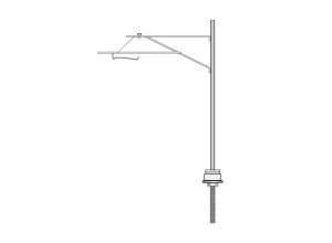 Peco ~ HO Scale ~ Catenary System Mast ~ LC-110