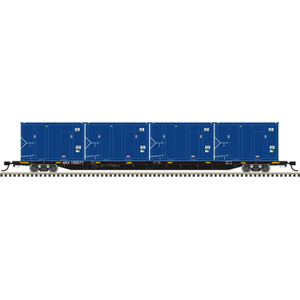 Atlas ~ HO Scale ~ Trainman ~ 85' Trash Container Flatcar with 4 MSW Containers ~ APEX #100577 ~ 20007744